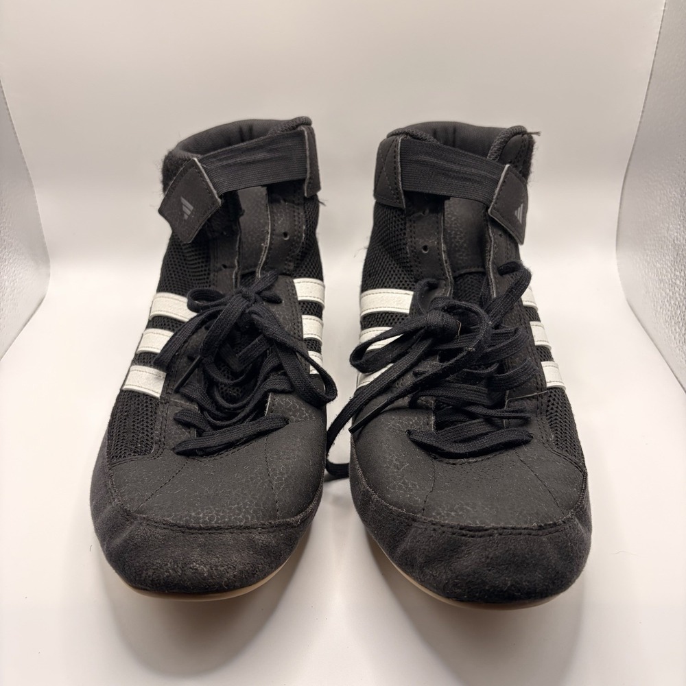 Adidas HVC 2 Wrestling Shoes Mens 11.5 Black White High Top AQ3325